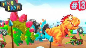 мультик DINO BASH Динозавры Атака Троглодитов #7 веселые видео игры про динозавров. Dinosaurs.