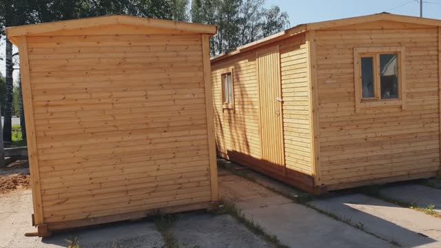 Строительная бытовка из Пестово - купить на заказ деревянную бытовку на дачу в Московской области смотреть онлайн