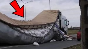 Неудачные и необычные случаи на дороге с дальнобойщиками и грузовиками №38
