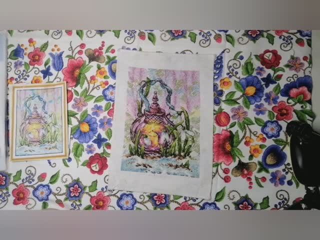 #1 Финиш китайской нанесенки, вышитой по авторской схеме . Мои разочарования смотреть онлайн