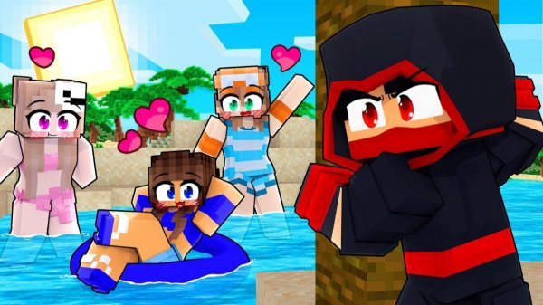 НИНДЗЯ НА ОСТРОВЕ ТОЛЬКО ДЛЯ ДЕВОЧЕК в Minecraft