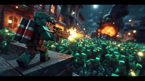 Играев в  Pixel Gun 3D! ВОЛНЫ ЗОМБИ