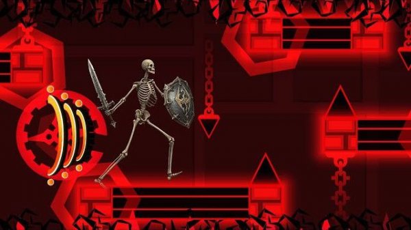 Skeleton Banging Shield but it’s Bloodbath | Geometry Dash