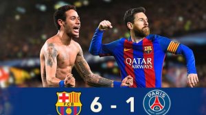 Барселона — ПСЖ 6-1. Лига чемпионов 16/17, обзор матча