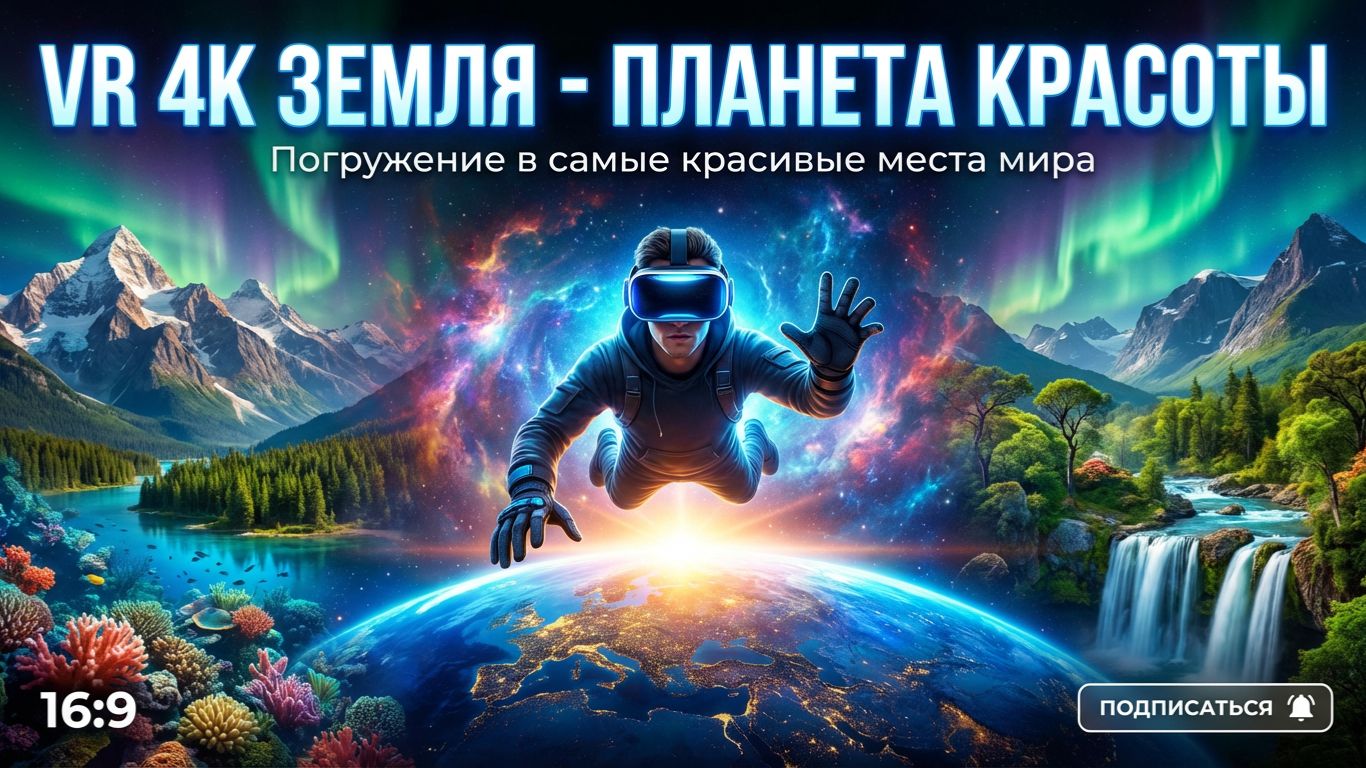 VR 4K ЗЕМЛЯ - ПЛАНЕТА КРАСОТЫ