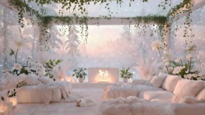 Уютный Камин и Тихий Снег за Окном ❄️ | Теплая Зимняя Атмосфера для Отдыха, Сна и Расслабления