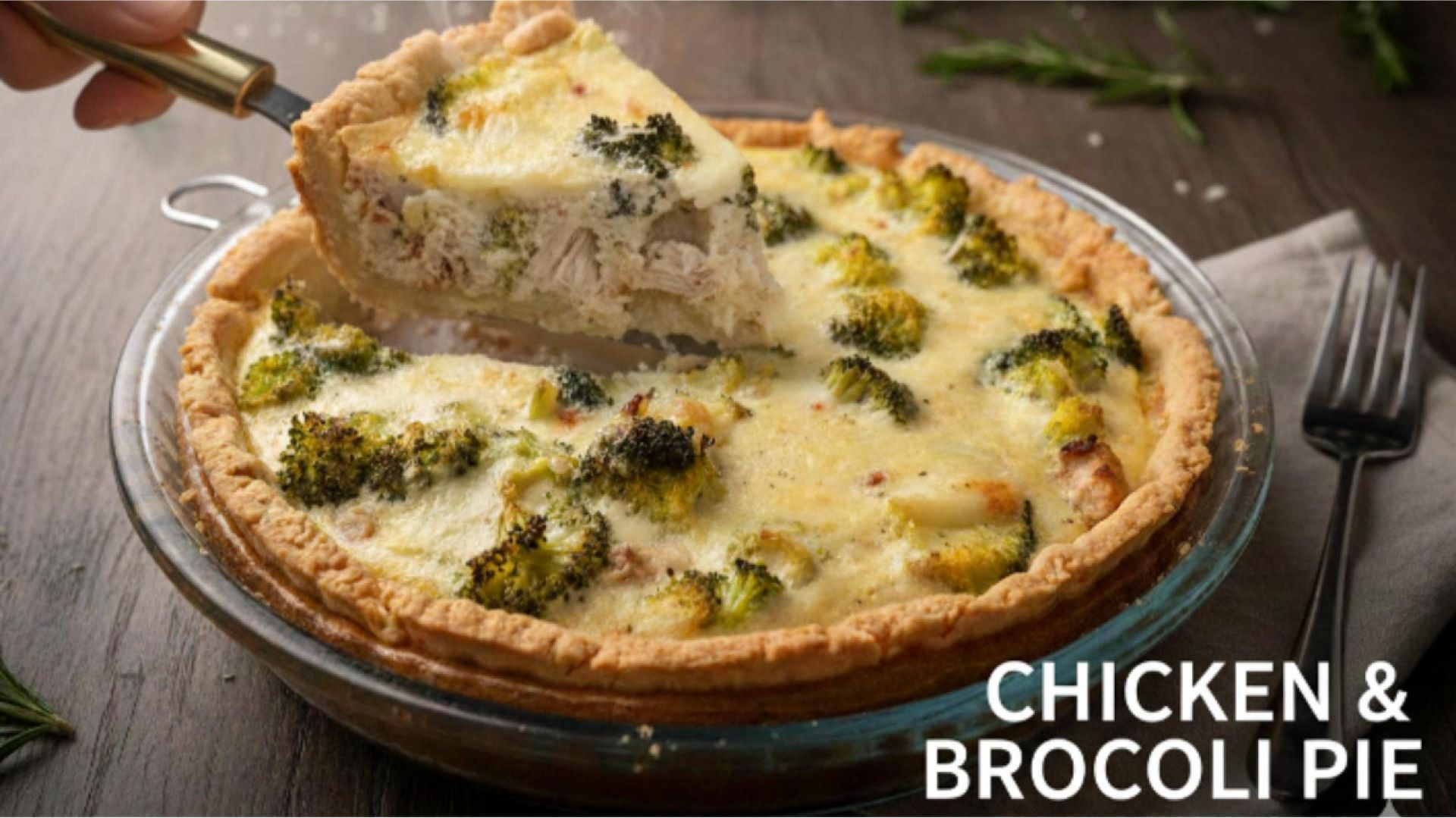 Сытный ПИРОГ с курицей и брокколи.  Нежнейший КИШ .