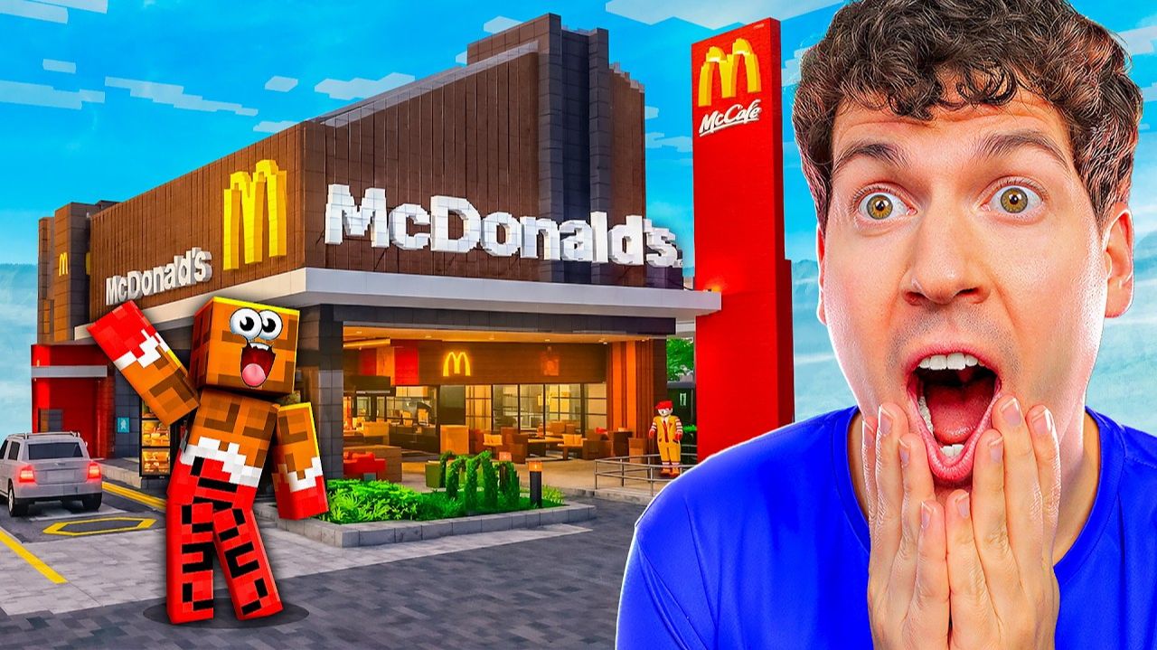 МОЙ ДРУГ ЖИВЁТ В МАКДОНАЛДСЕ!🍟😱 ЧТО ВНУТРИ МАЙНКРАФТ смотреть онлайн