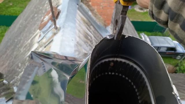 Кирпичный развалился,нержавейка поможет.Гильзование разрушенного конденсатом дымохода. смотреть онлайн