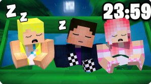 😴МЫ ЕХАЛИ 24 ЧАСА в МАШИНЕ по БЕСКОНЕЧНОЙ ДОРОГЕ в МАЙНКРАФТ!