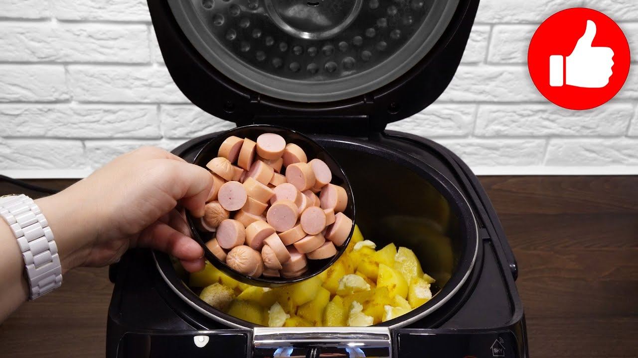 Когда лень готовить, делаю простое блюдо. Вкусный ужин - тушеная картошка с сосисками в мультиварке смотреть онлайн