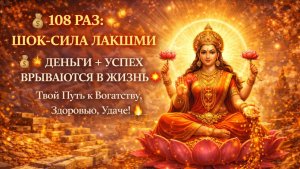 МАНТРА МИЛЛИОНОВ 🔥  Двойная Сила Лакшми! Привлеки ДЕНЬГИ, УСПЕХ, Богатство, Здоровье, Удача 108