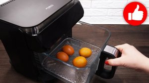 Аэрогриль помогает быстро и без воды сделать отварные яйца. Яйца в аэрогриле