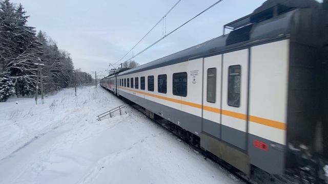 Электропоезд ЭП2Д-0161 «МЦД» платформа Хлюпино до станции Икша. 18.01.2026.