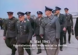 Капитуляция нацистского генерала Кейтеля перед советским маршалом Жуковым