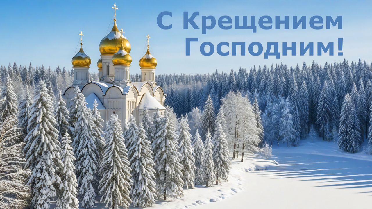 С Крещением Господним! Красивое поздравление, песня на Крещение Господне смотреть онлайн
