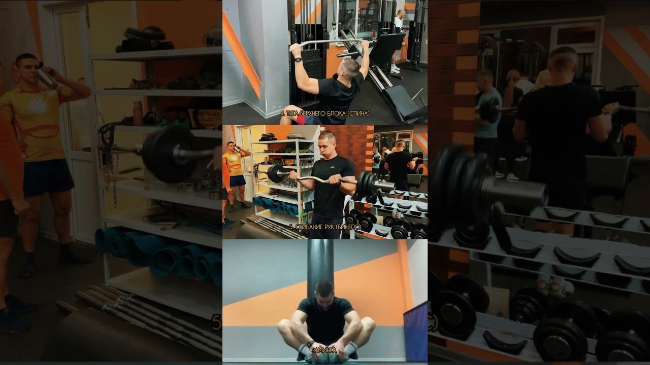 Упражнения на верх тела. На каждую группу мышц по 1 упражнению.