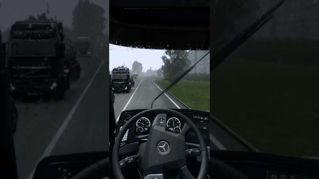 Дождь не помеха ETS2 Euro truck simulator 2 g29 Logitech shorts #shorts смотреть онлайн