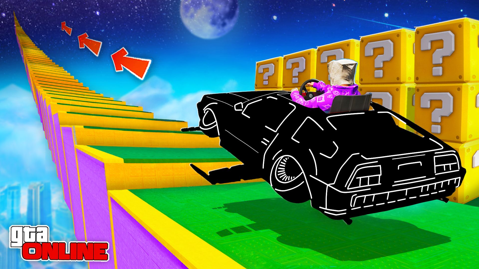 КАК ДАЛЕКО РАНДОМНЫЕ ТАЧКИ ИЗ ЛАКИ БЛОКОВ СМОГУТ ЗАБРАТЬСЯ ПО СТУПЕНЬКАМ ЛЕСТНИЦЫ? ЭКСПЕРИМЕНТЫ ГТА5 смотреть онлайн