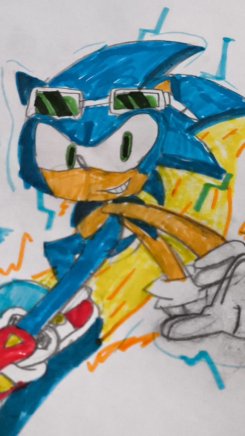 Нарисовал райдер соника