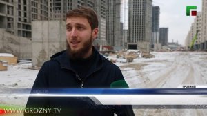 В Грозном продолжается строительство нового района им. В. Путина