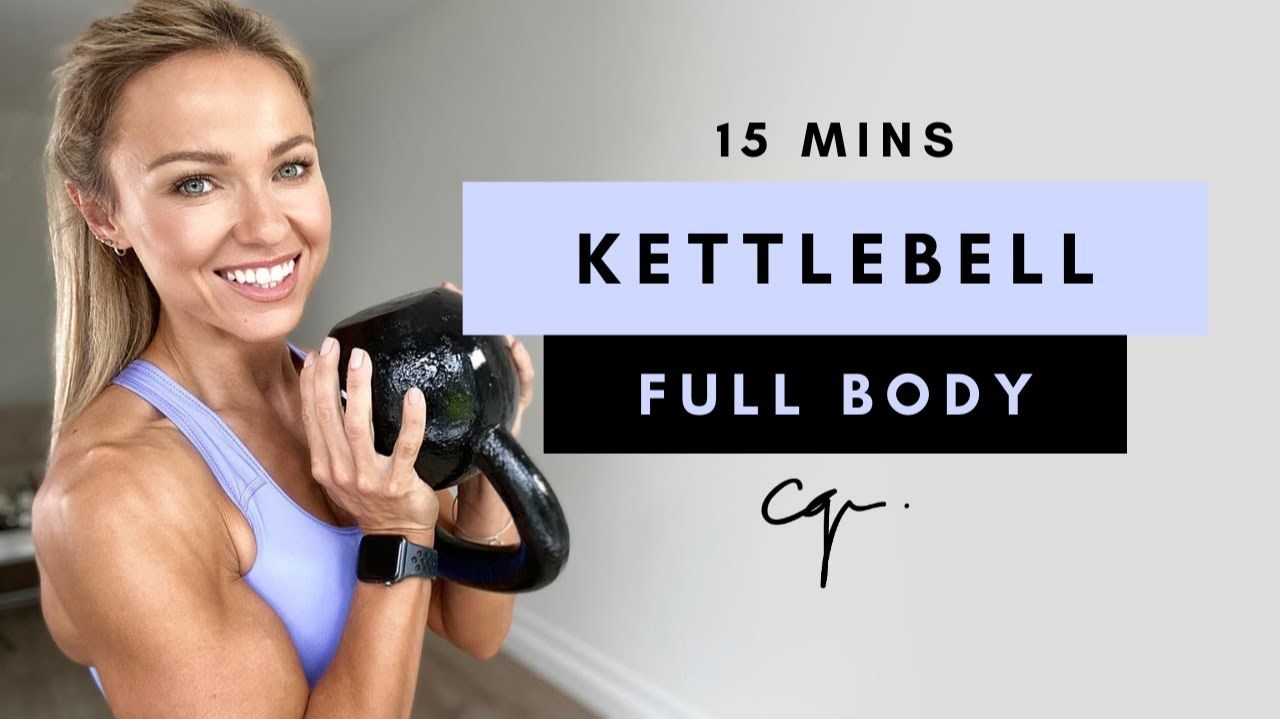 Caroline Girvan - 15 Min FULL BODY KETTLEBELL WORKOUT at Home смотреть онлайн