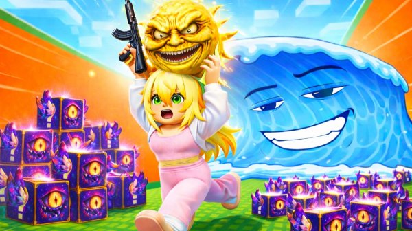 УСПЕЙ СХВАТИТЬ Брейнрота и сбежать в Tsunami Escape For Lucky Blocks Roblox | БлокиТоки