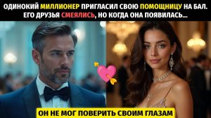 Одинокий миллионер пригласил помощницу на бал. Его друзья смеялись, но когда она появилась...