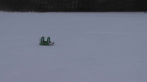 Аэробот. Работа реверса на глубоком и рыхлом снегу.