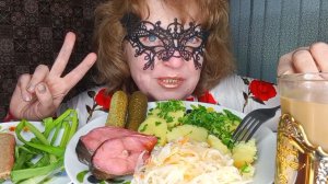 МУКБАНГ Картошка и РЫБКА ГОРБУШИ улыбка! ОПАСНО для ЗДОРОВЬЯ! Ленка спешит с РЕЦЕПТОМ!