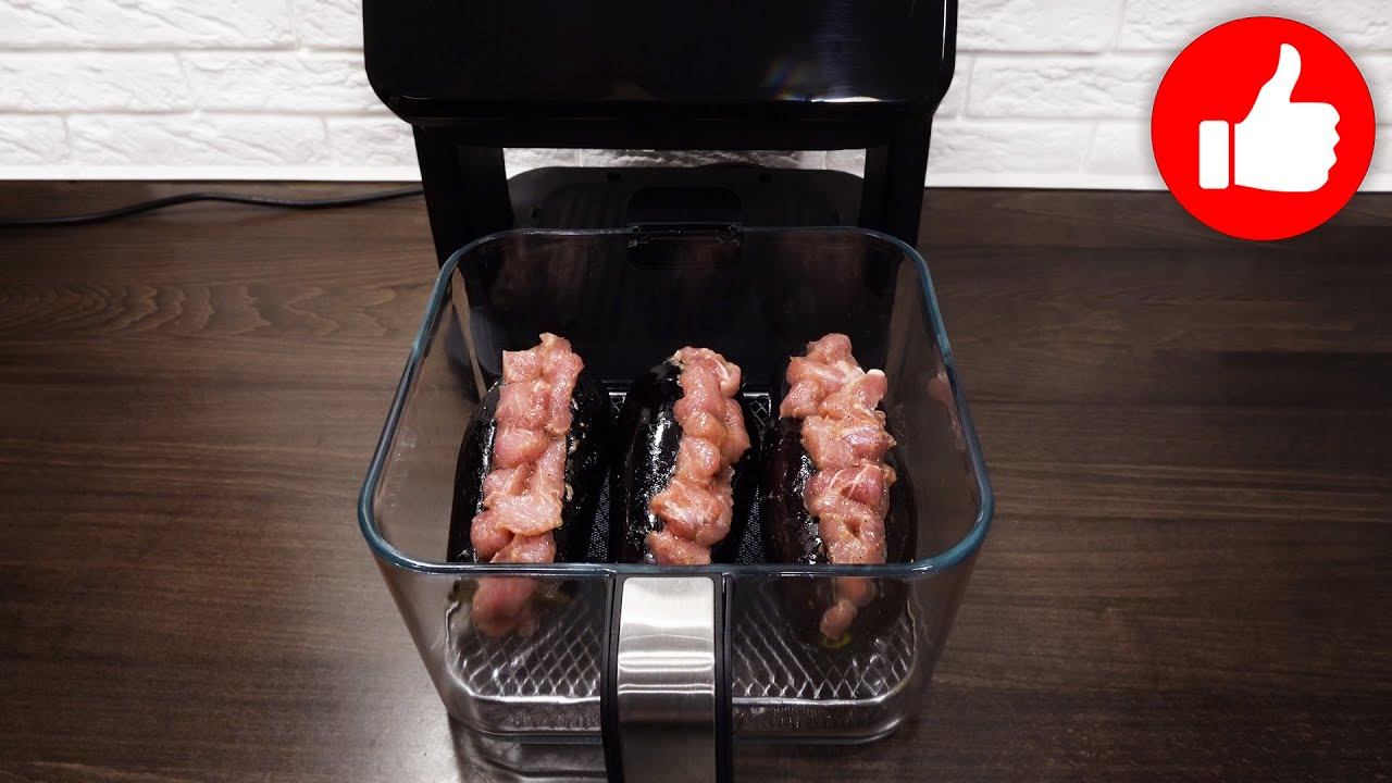 Очень Вкусный рецепт. Мясо в баклажанах Просто Супер, не пожалеете! Быстрый Ужин в аэрогриле смотреть онлайн
