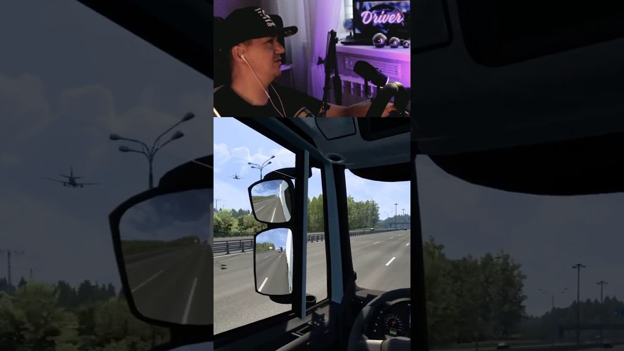 Опасные самолеты в ETS2 смотреть онлайн