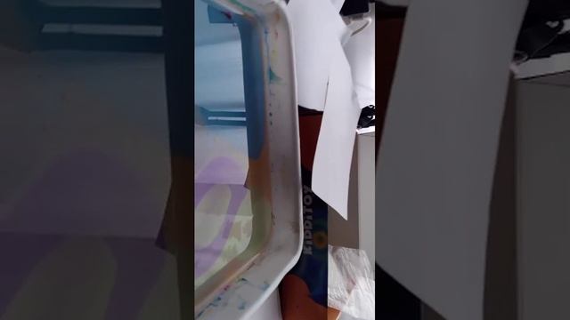 рисование в технике эбру.