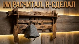 ИИ рассчитал, я — сделал: надежная вешалка в баню своими руками.