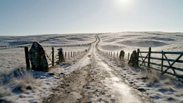 футаж зимняя дорога