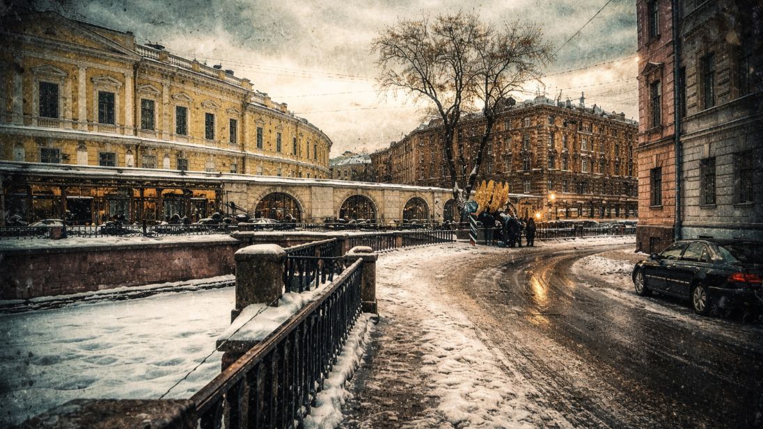 Зима на канале Грибоедова. Санкт-Петербург смотреть онлайн