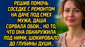 История из жизни. Решив помочь соседке с ремонтом на даче под смех мужа, Даша сорвала обои...