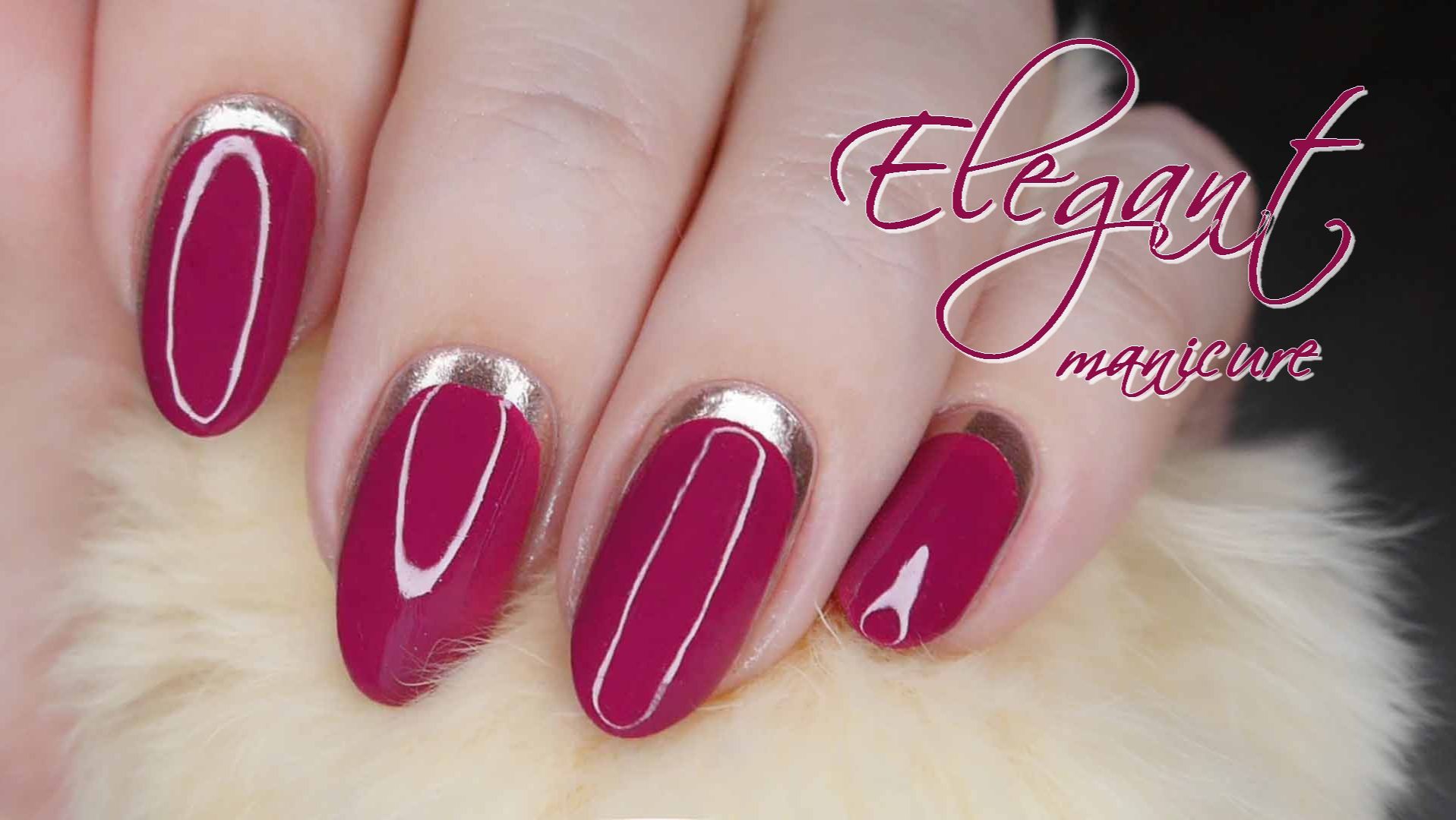Элегантный маникюр на короткие ногти, лунный маникюр (обычный лак) смотреть онлайн
