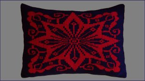 Подушка крючком с узором Звезда. Тунисское вязание. Часть 2.