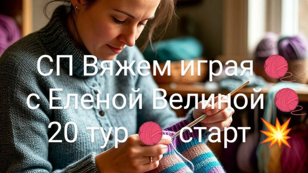 СП Вяжем играя 🧶 с Еленой Велиной 🧶 20 тур 🧶 старт 💥 смотреть онлайн