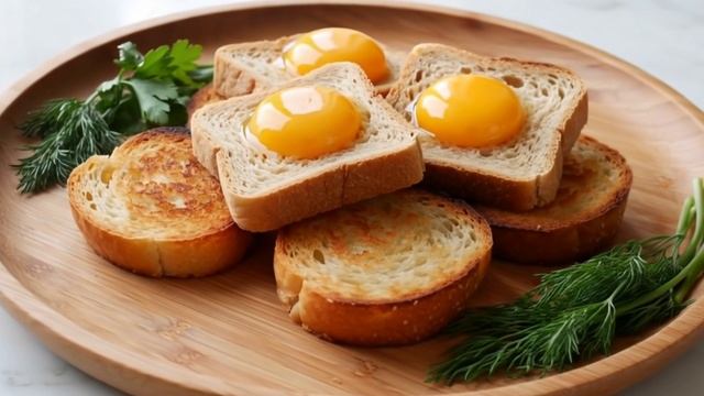 ГРЕНКИ ИЗ РЖАНОГО ХЛЕБА С ЯИЧНИЦЕЙ. Рецепт внутри! С Вас подписка, лайки и комменты! смотреть онлайн