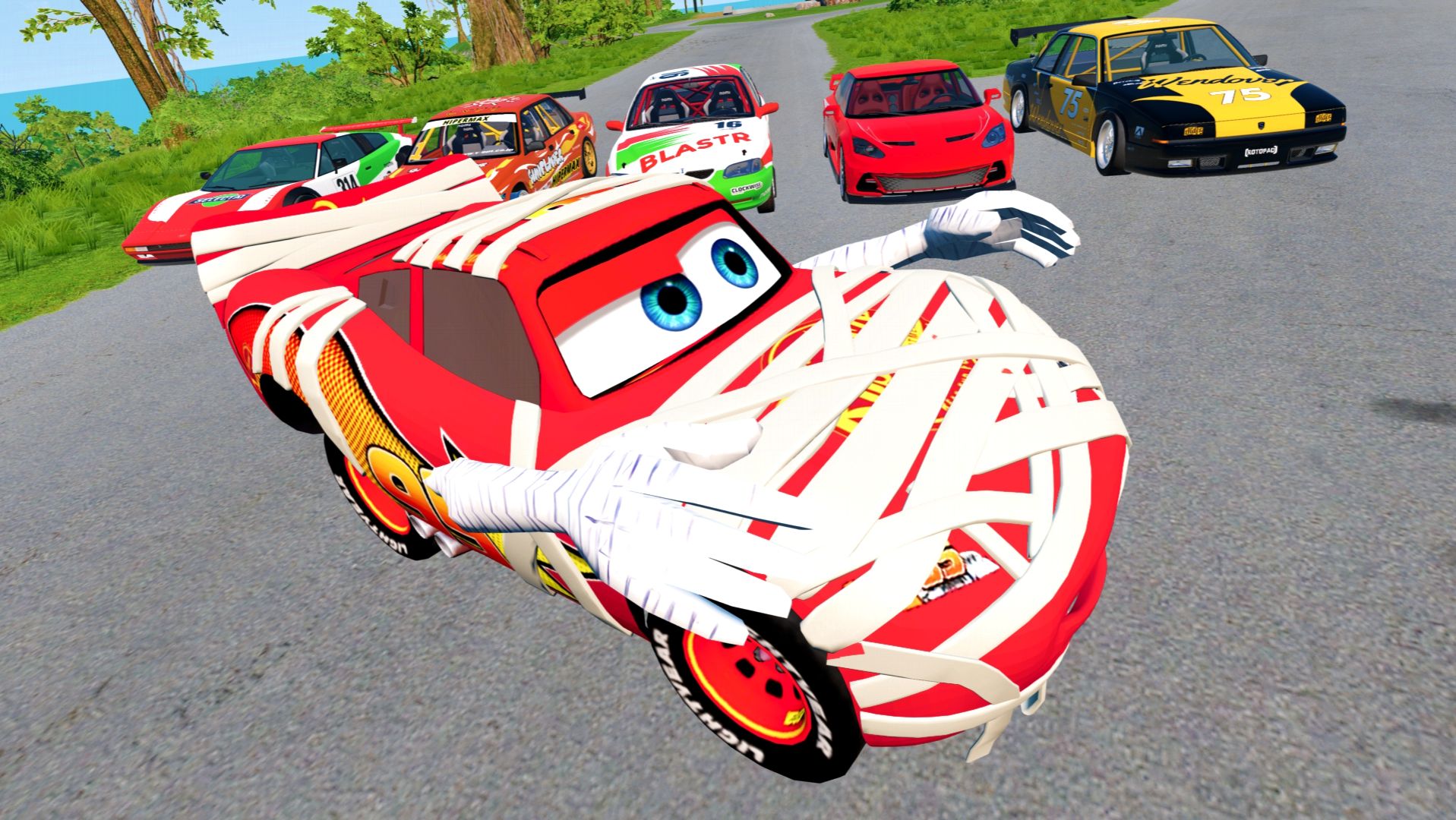 МУЛЬТИКИ ПРО МАШИНКИ МАКВИН: безумные кувырки на крутом склоне! смотреть онлайн