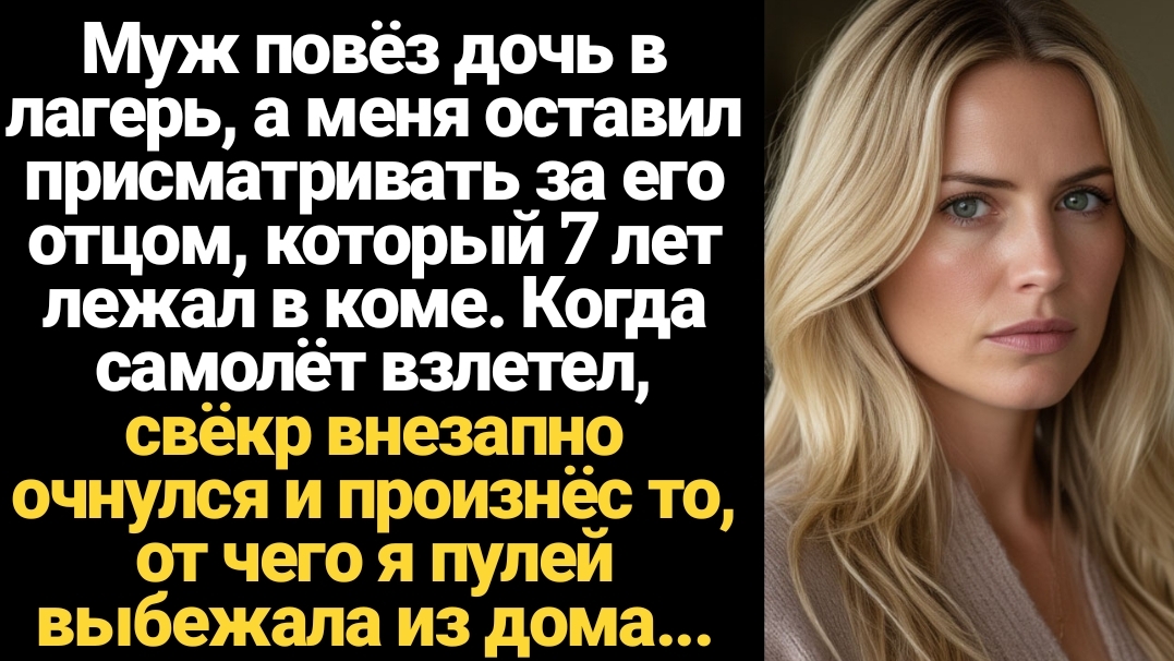 ИСТОРИИ ИЗ ЖИЗНИ/Муж повёз дочь в лагерь, а меня оставил присматривать за его отцом, который лежал в смотреть онлайн