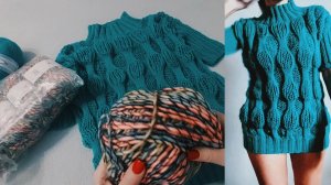 СВИТЕР БУФЫ/ НОВАЯ ПРЯЖА/ БЕСПЛАТНЫЕ МК