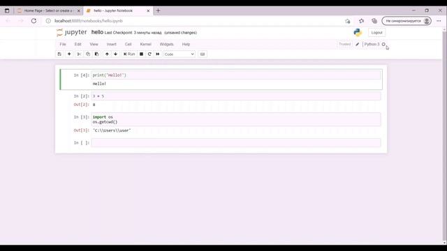 Инструкция по Jupyter Notebook смотреть онлайн
