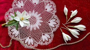 Салфетка "Подснежник". Часть 2