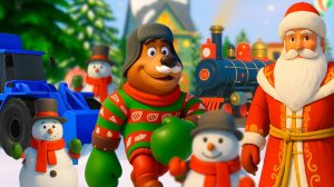 Новый год🎄Мультики для малышей🎅🔢 Учим цифры с Дедом Морозом и Супергероем 🚂🎄