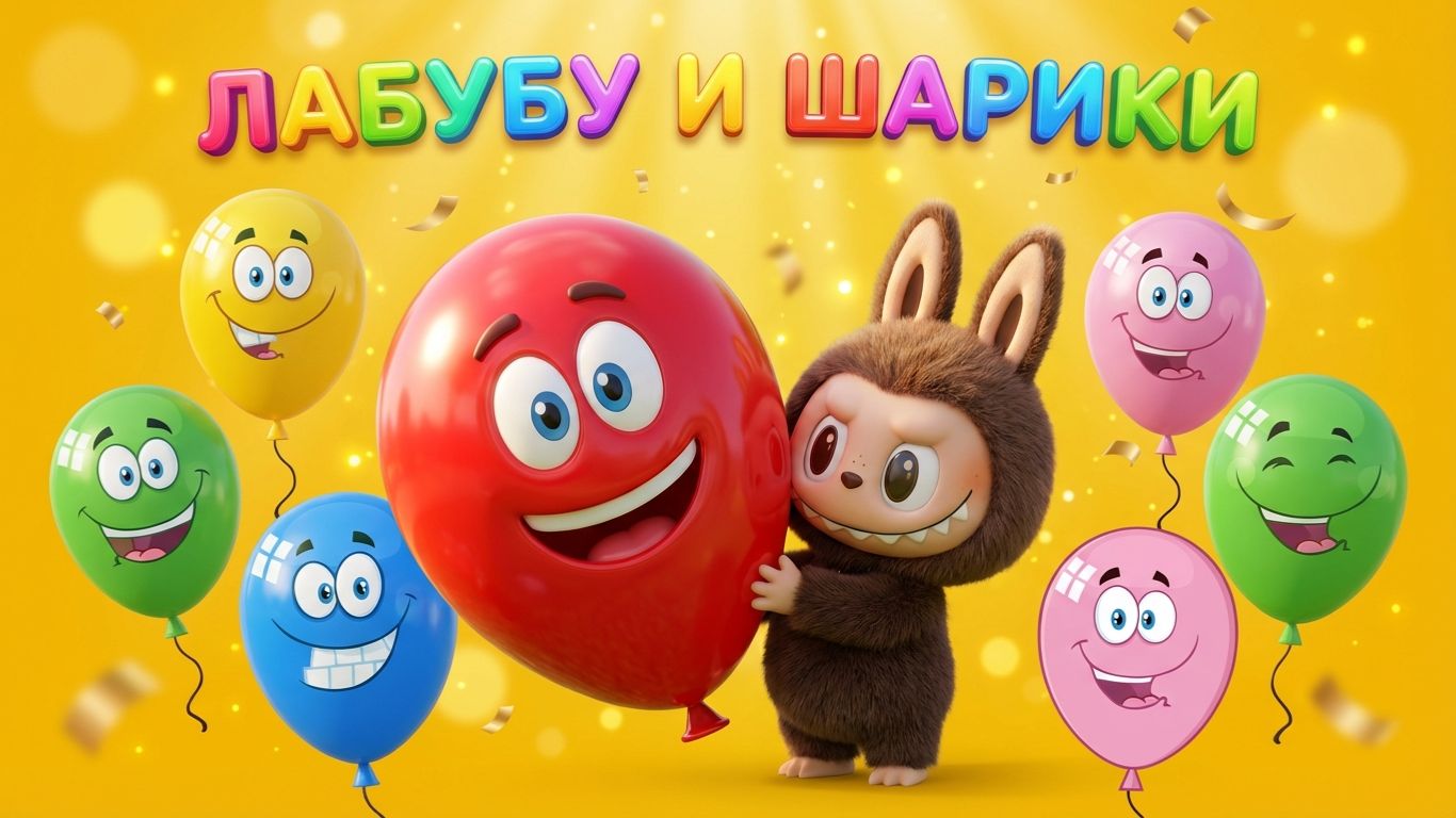 ЛАБУБУ И ВОЗДУШНЫЕ ШАРИКИ + МУЛЬТИК ПРО ЛАБУБУ + ИЗУЧАЕМ ЦВЕТА С ЛАБУБУ смотреть онлайн