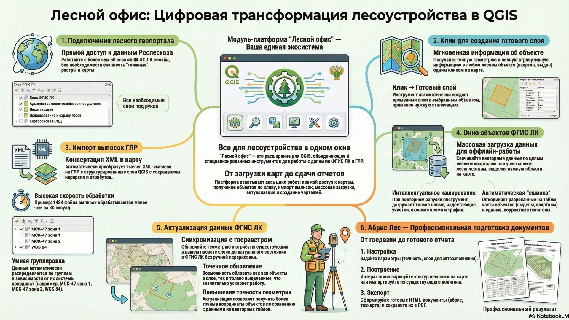 QGIS для лесопользователей: Обзор комплекта «Инженер» в платформе «Лесной офис» смотреть онлайн
