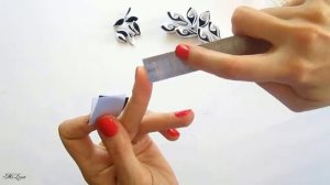 Резинки канзаши, МК _ DIY Scrunchy with Kanzashi flower _ Black & White Ribbon F